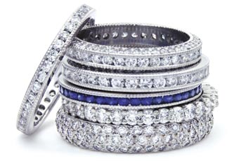 Stacked Diamond Eternity Bands